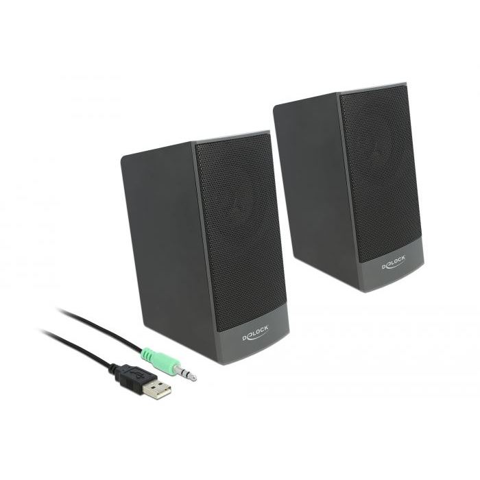 DeLock Stereo 2.0 USB hangszóró 3W fekete