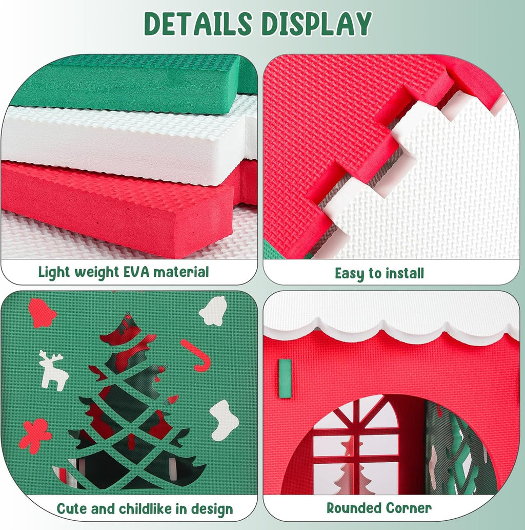 Green EVA Foam Kids Playhouse Foldable Indoor Outdoor