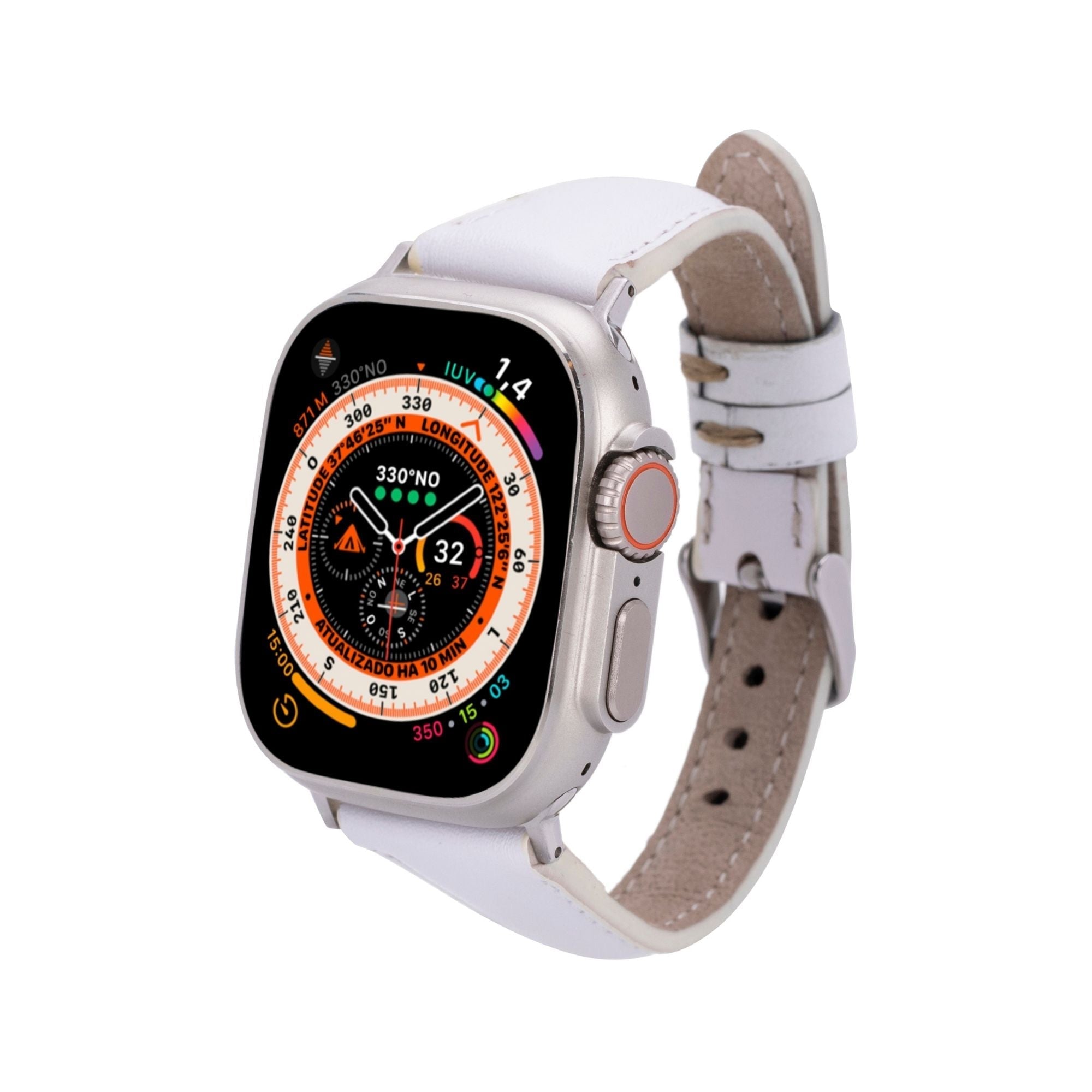 Evansville Slim Leather Bands for Apple Watch 9, Ultra 2 & SE