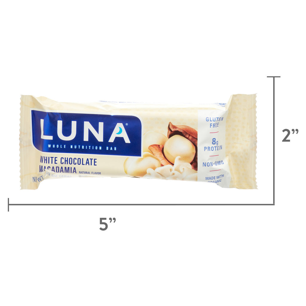 Clif Bar White Choc Macadamia Luna Bar (15x1.69 Oz)