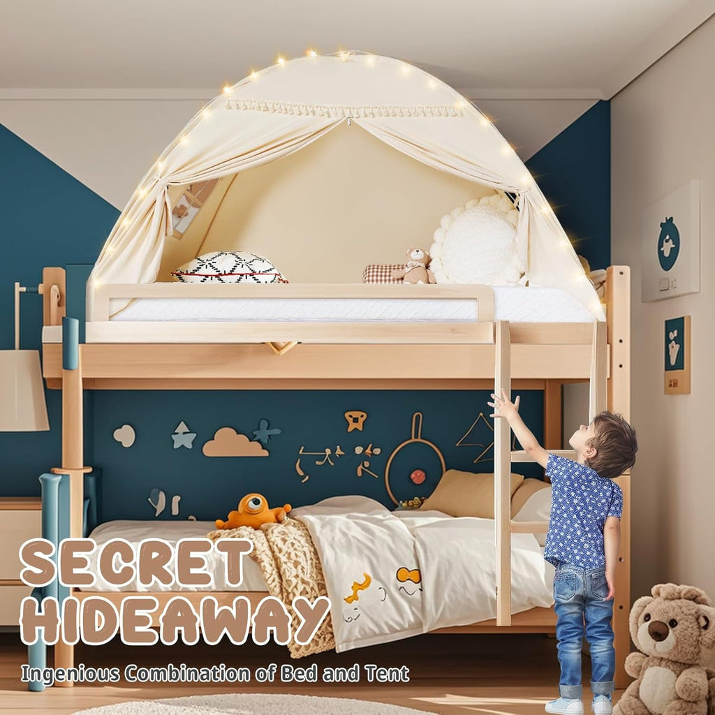 Golden Beige Premium Toddler Canopy Bed Tent Privacy