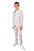 Ferrecci Boys Seersucker 2pc Suit Set Tan