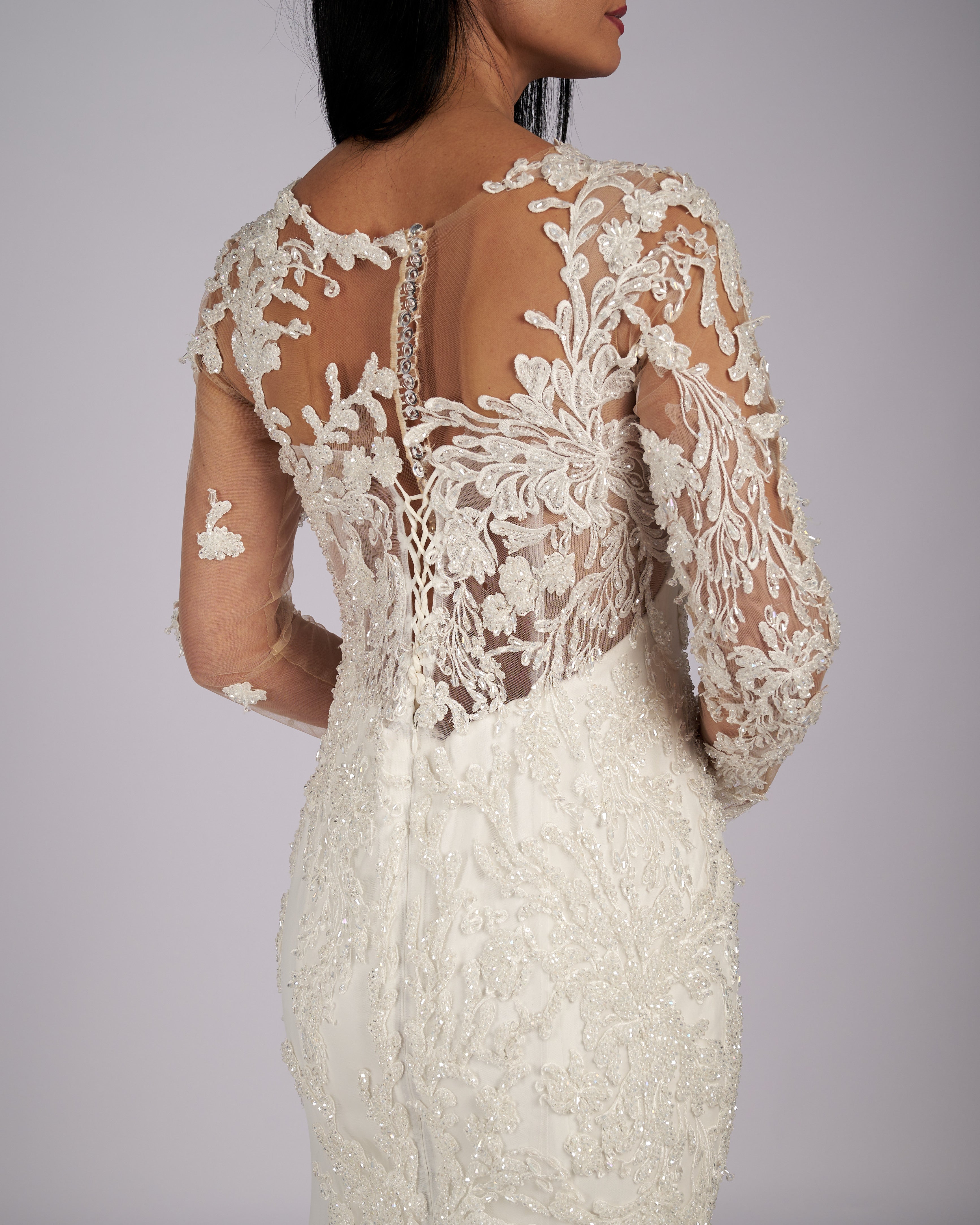 Estelle Rhinestone Hand Beaded Mermaid  Bridal Gown νυφικο φορεμα