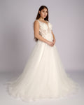 Inesse 3d Flowers  Rhinestone Bodice Wedding Dress νυφικο φορεμα