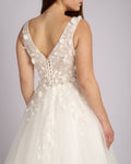 Inesse 3d Flowers Rhinestone Bodice Bridal Gown 3d Flowers Rhinestone Bodice Bridal Gown