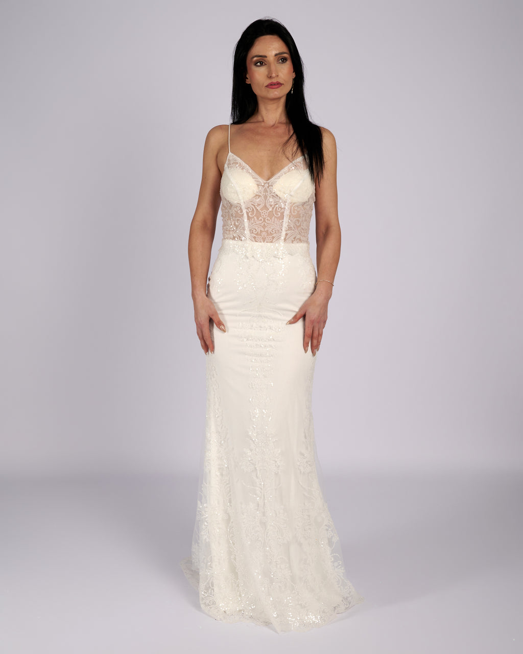 Chelsea Mermaid Spaghetti Straps Bridal Dress νυφικά φορεματα