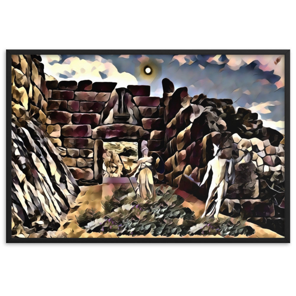 PERSEUS ON THE ROAD TO LION GATE Superior Framed Poster-0