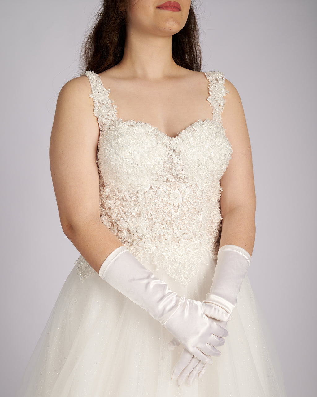 Augustine Hand Beaded Embroidery Lace with Crystals Wedding Dresses