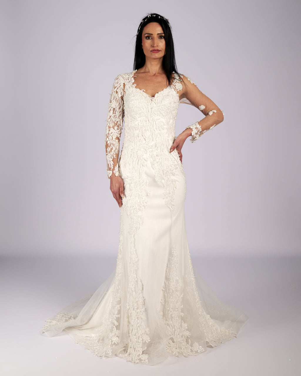Estelle Rhinestone Hand Beaded Mermaid  Bridal Gown νυφικο φορεμα
