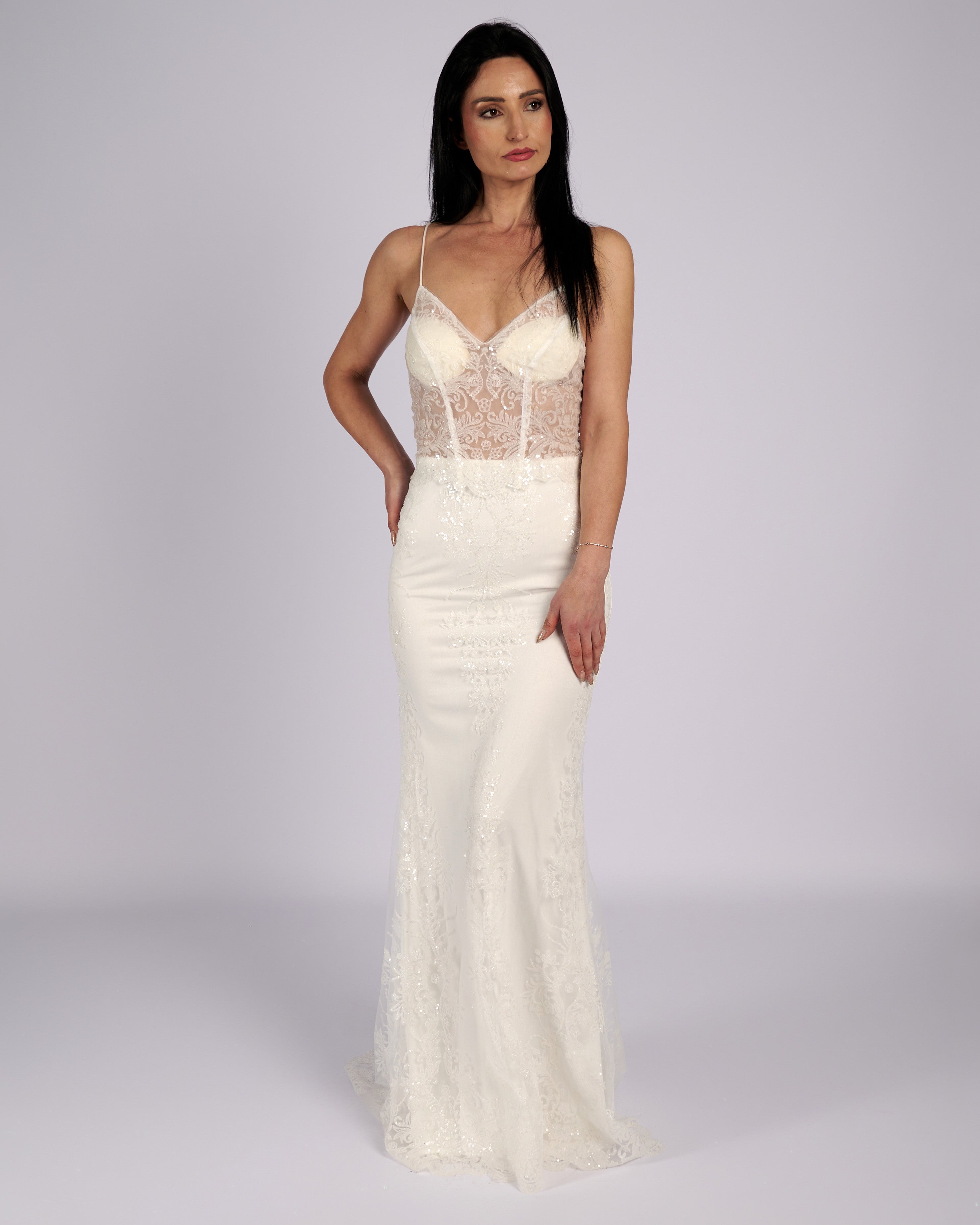 Chelsea Mermaid Spaghetti Straps Bridal Dress νυφικά φορεματα