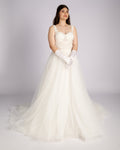 Augustine Hand Beaded Embroidery Lace with Crystals Wedding Dresses