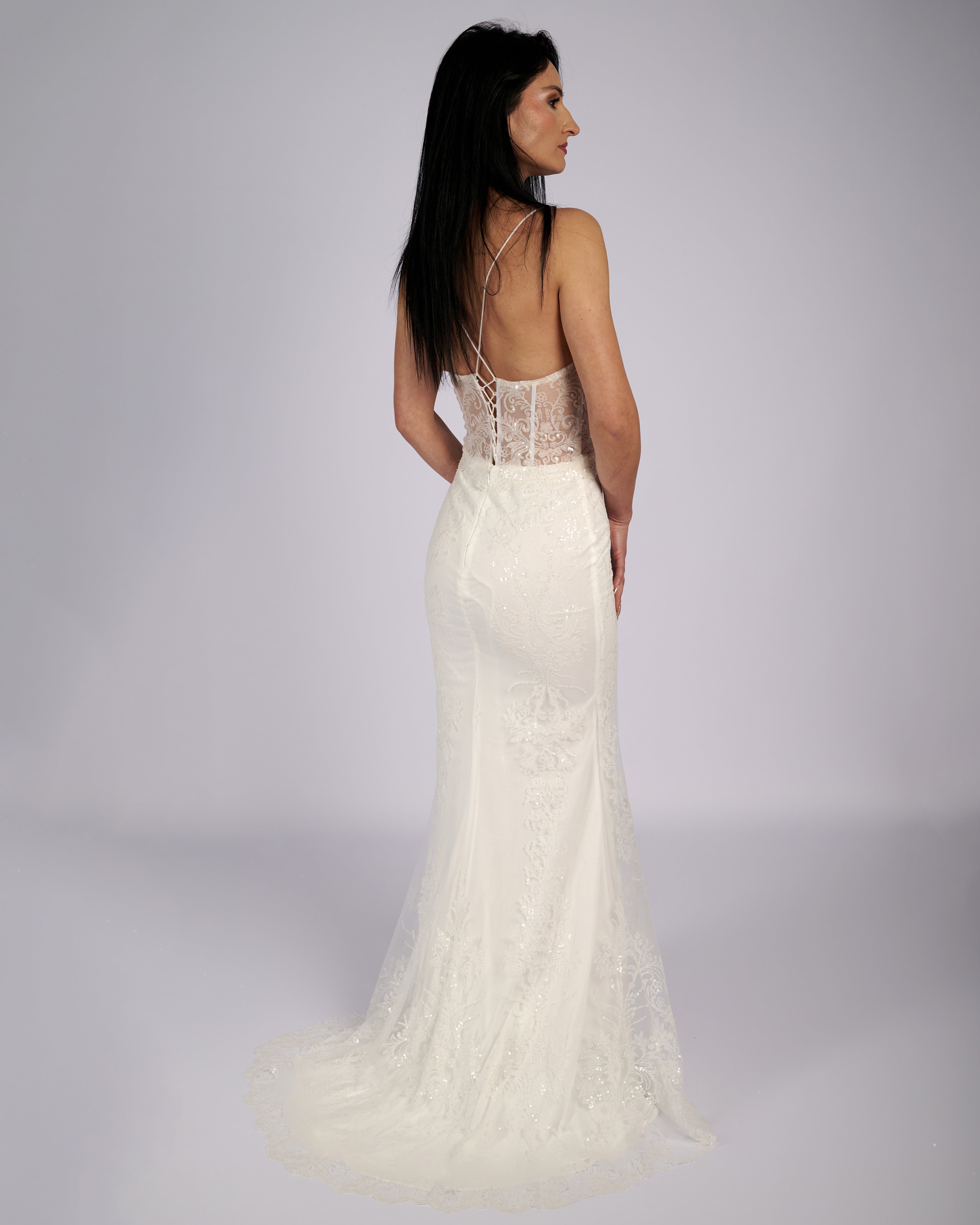 Chelsea Mermaid Spaghetti Straps Bridal Dress νυφικά φορεματα