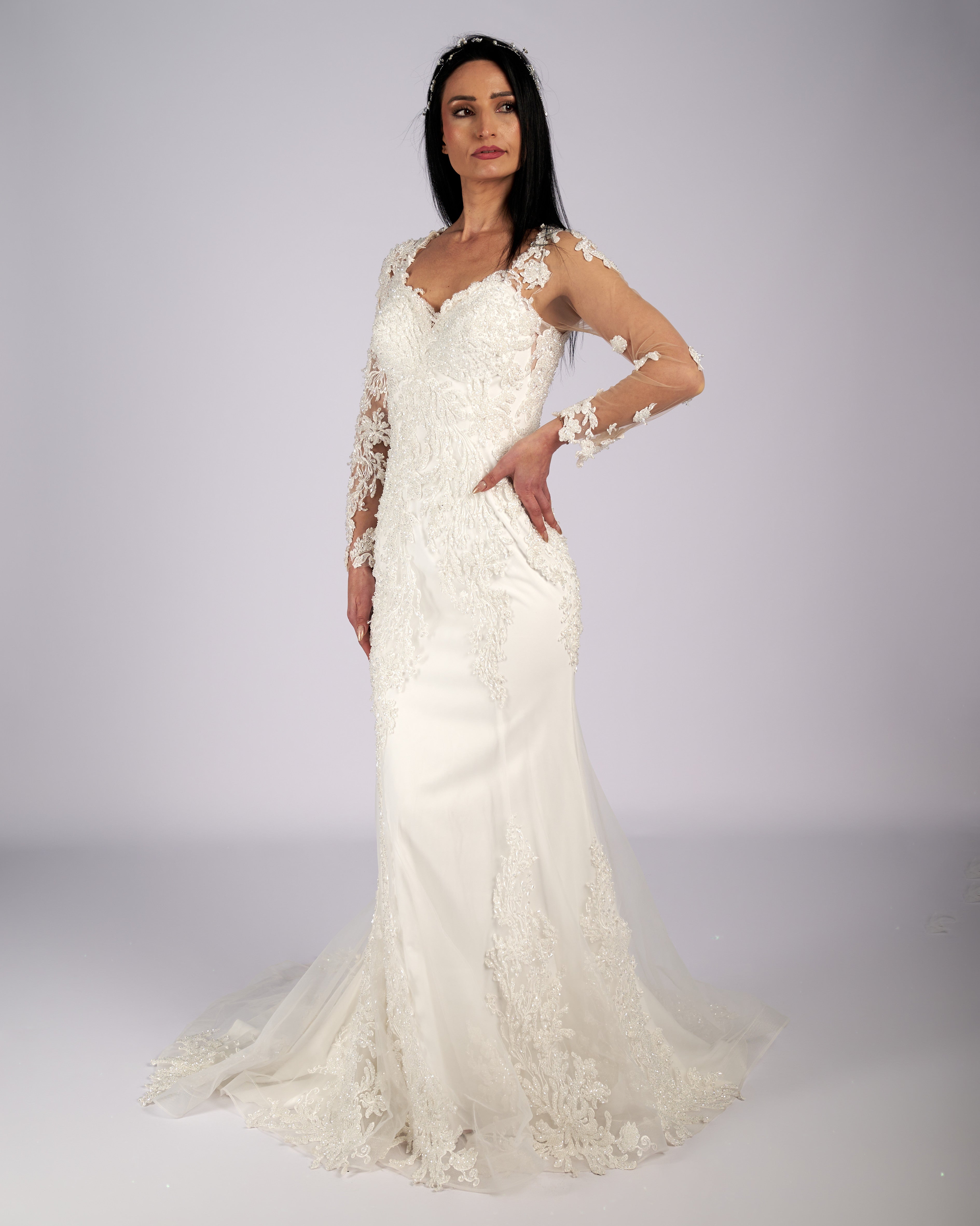 Estelle Rhinestone Hand Beaded Mermaid  Bridal Gown νυφικο φορεμα