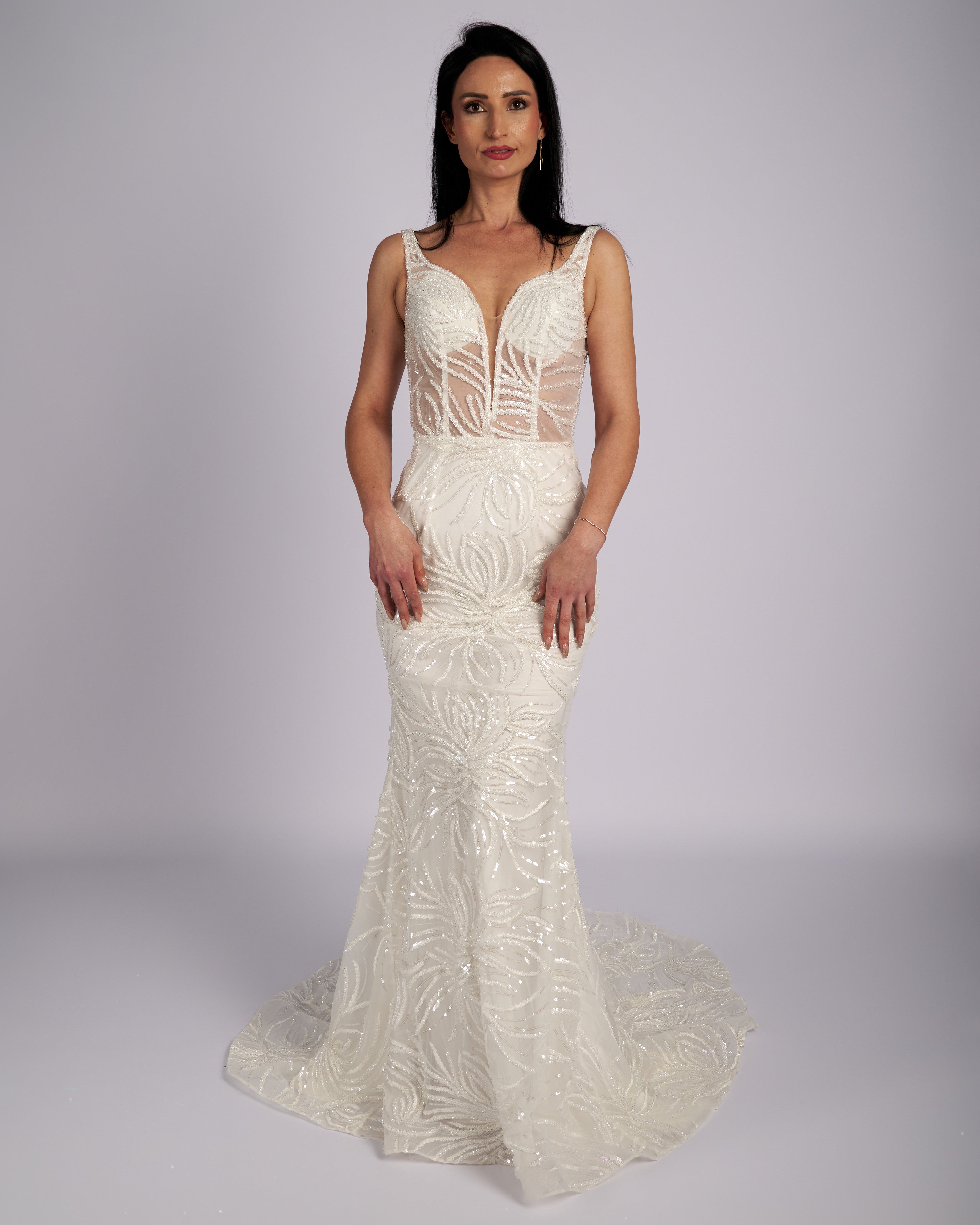Amaryllis Hand Crystal Beaded Wedding Dress