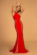 Halter Neck Fitted Mermaid Jersey Dress