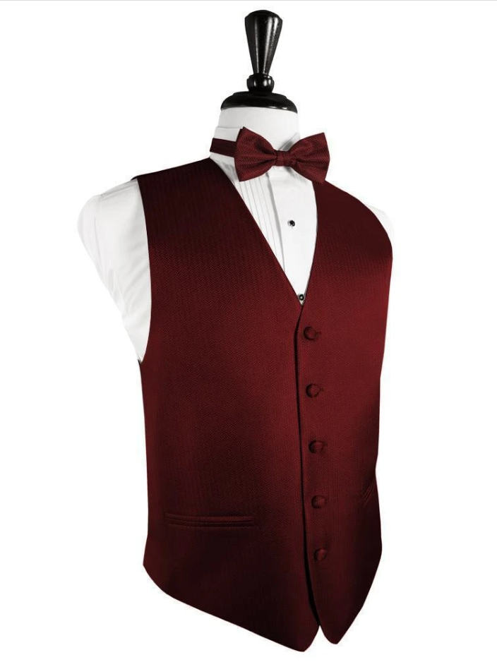 Herringbone Tuxedo Vest