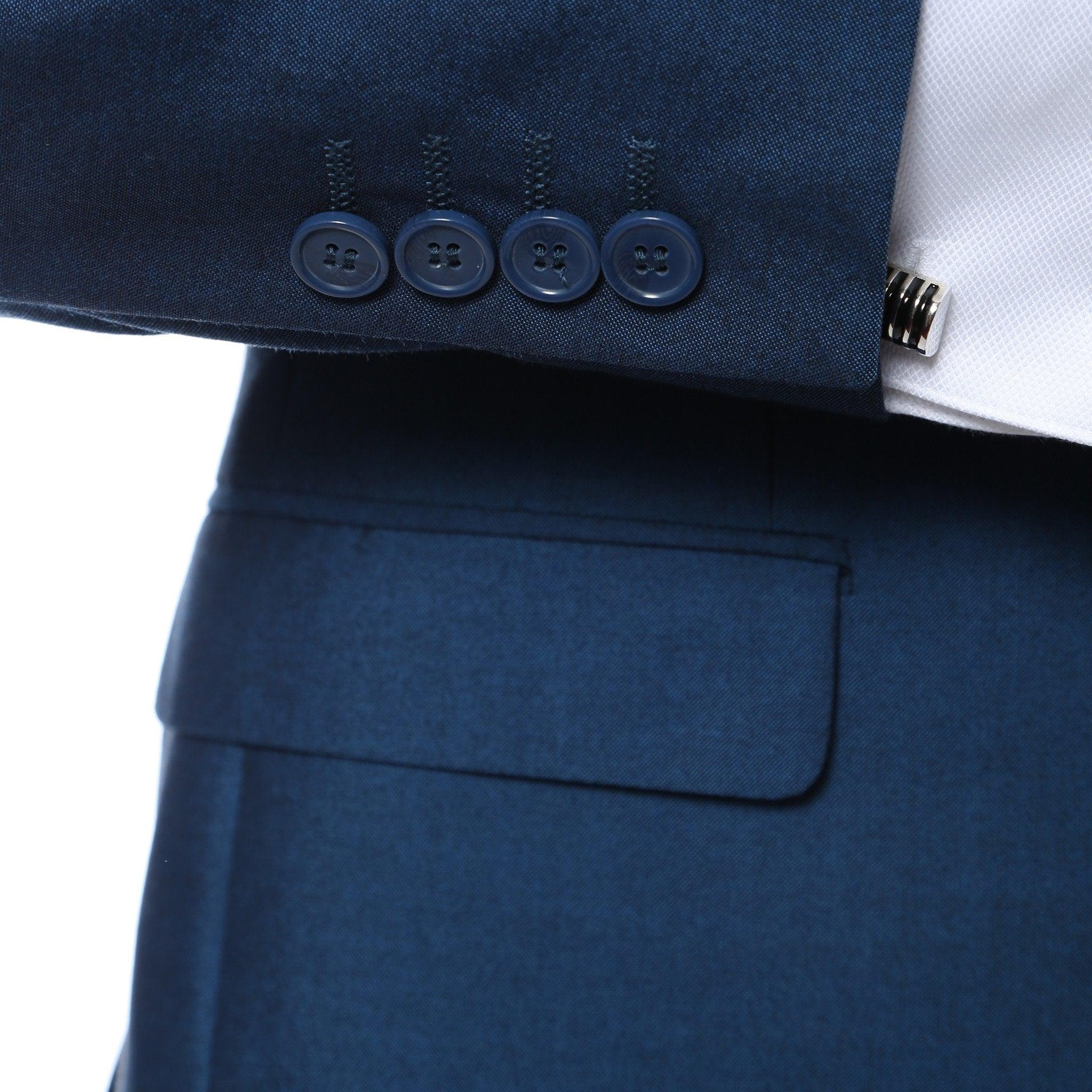 Hudson Indigo Blue Slim Fit 2 Piece Suit