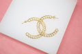 18K Gold Filled Dainty Curb Cuban Link Open Hoop Earrings (K176)