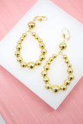 18K Gold Filled Beaded Earrings (K78)