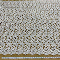 Beaded & Corded Bridal Lace Fabric Embroidered on 100% Polyester Net Mesh  | Lace USA -90726N-BP