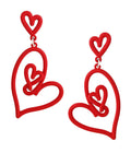 VALENTINES DAY THEME WIRE HEART EARRING