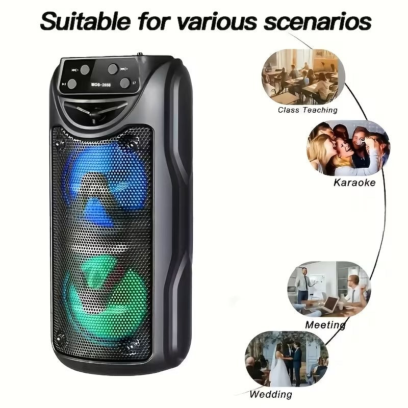 NNETM Dual Stereo Wireless Speaker with RGB Lights