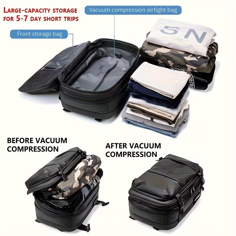 NNETM Compression Travel Laptop Backpack
