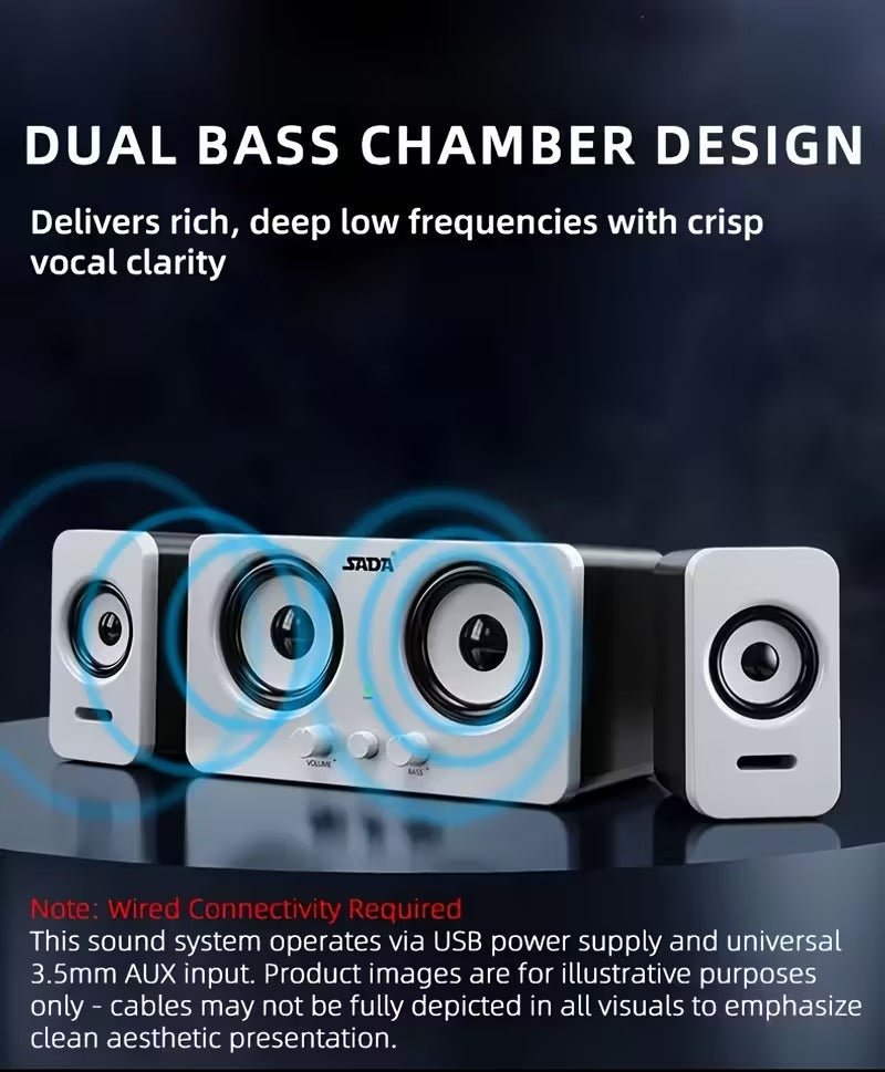 NNETM Desktop Stereo Surround Computer Speaker
