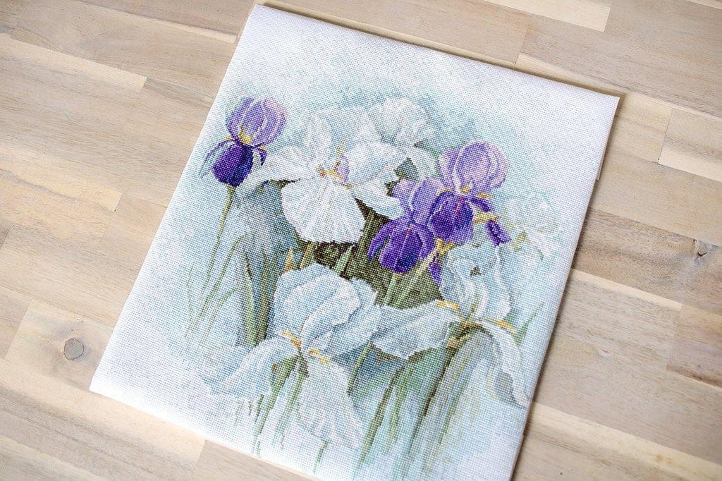 Irises B2367L Counted Cross-Stitch Kit-1