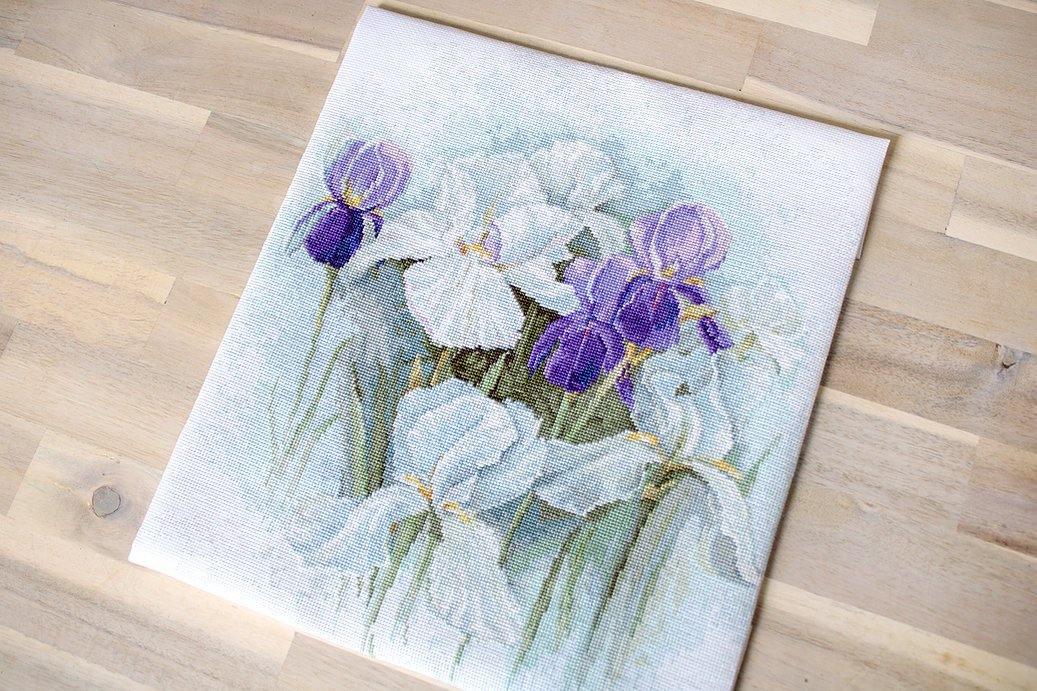 Irises B2367L Counted Cross-Stitch Kit-1