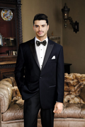 "Liam" Black Velvet Jacket Peak (Separates)