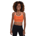 Smash Crackle Orange Padded Sports Bra
