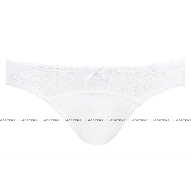 Semi Sheer Low Rise Bikini Panty Gorteks Pamela White