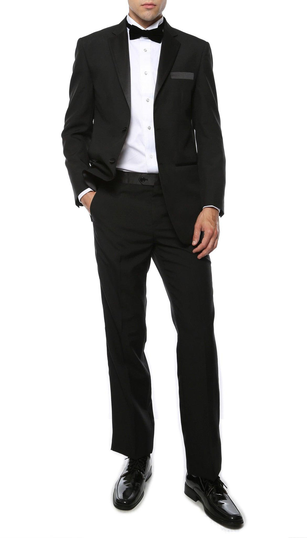 Paul Lorenzo MMTUX Black Regular Fit 2pc Tuxedo-1
