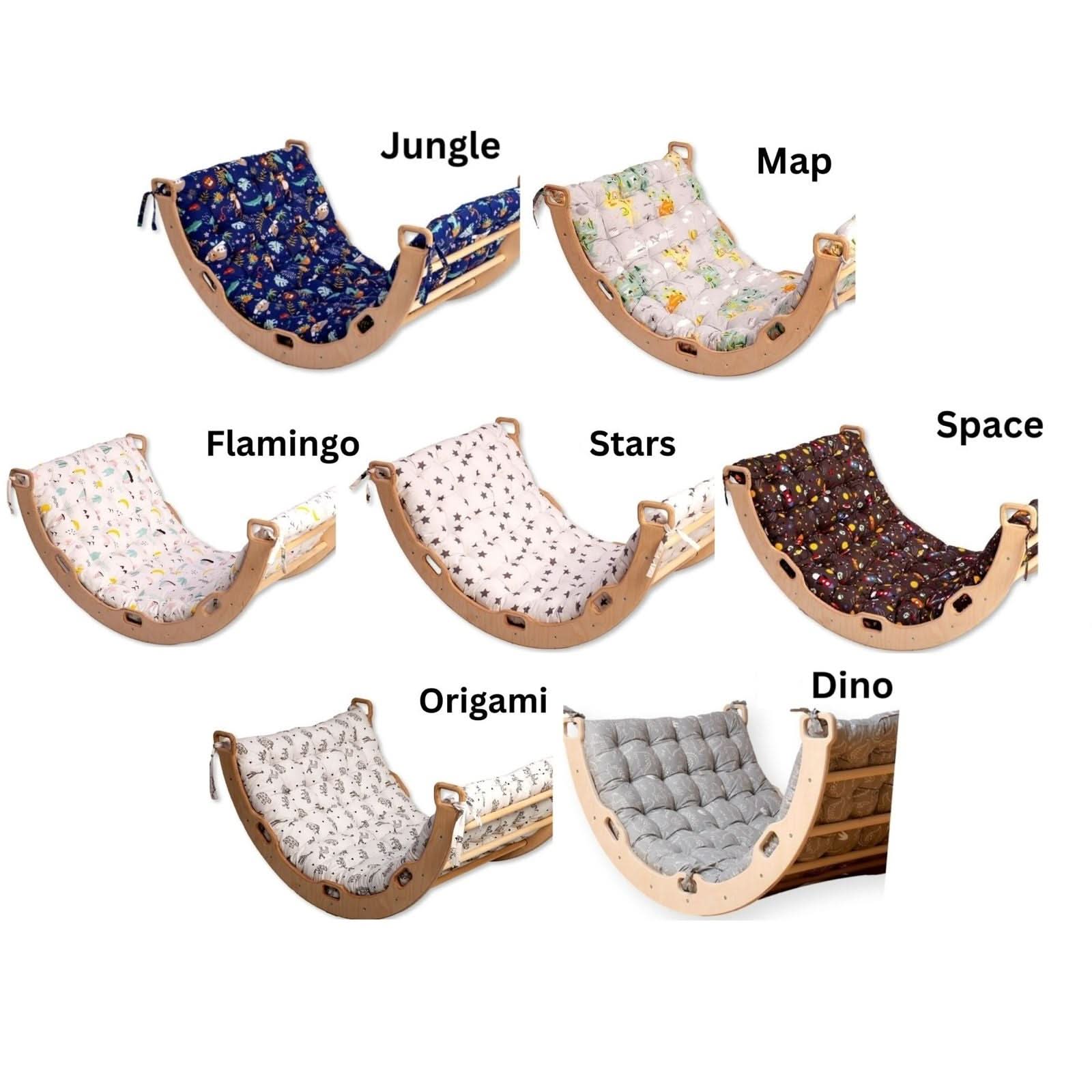 Medium Montessori Climbing Arch/Rocker with Pillow & Ramp Set