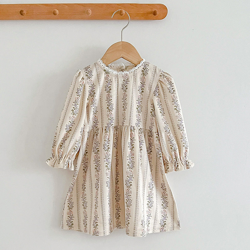 Autumn Floral Pattern Long Sleeve bodysuit & Dress