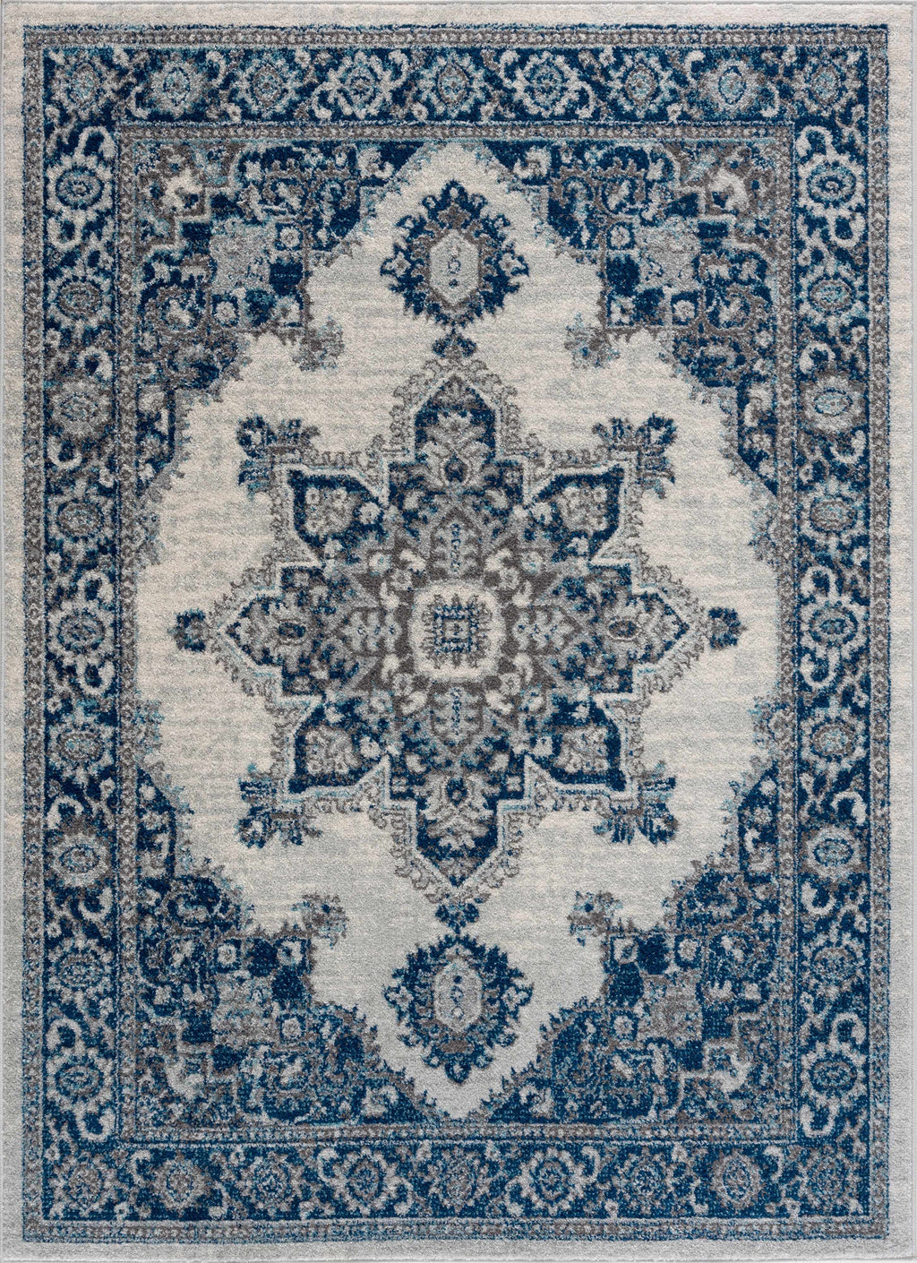 Istanbul Medallion Blue Area Rug - Clearance