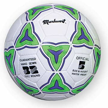 Markwort Soccerball - White/Green/Navy - Size 4-0