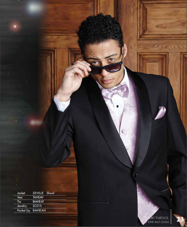 "Seville" Black Tuxedo Jacket Shawl (Separates)