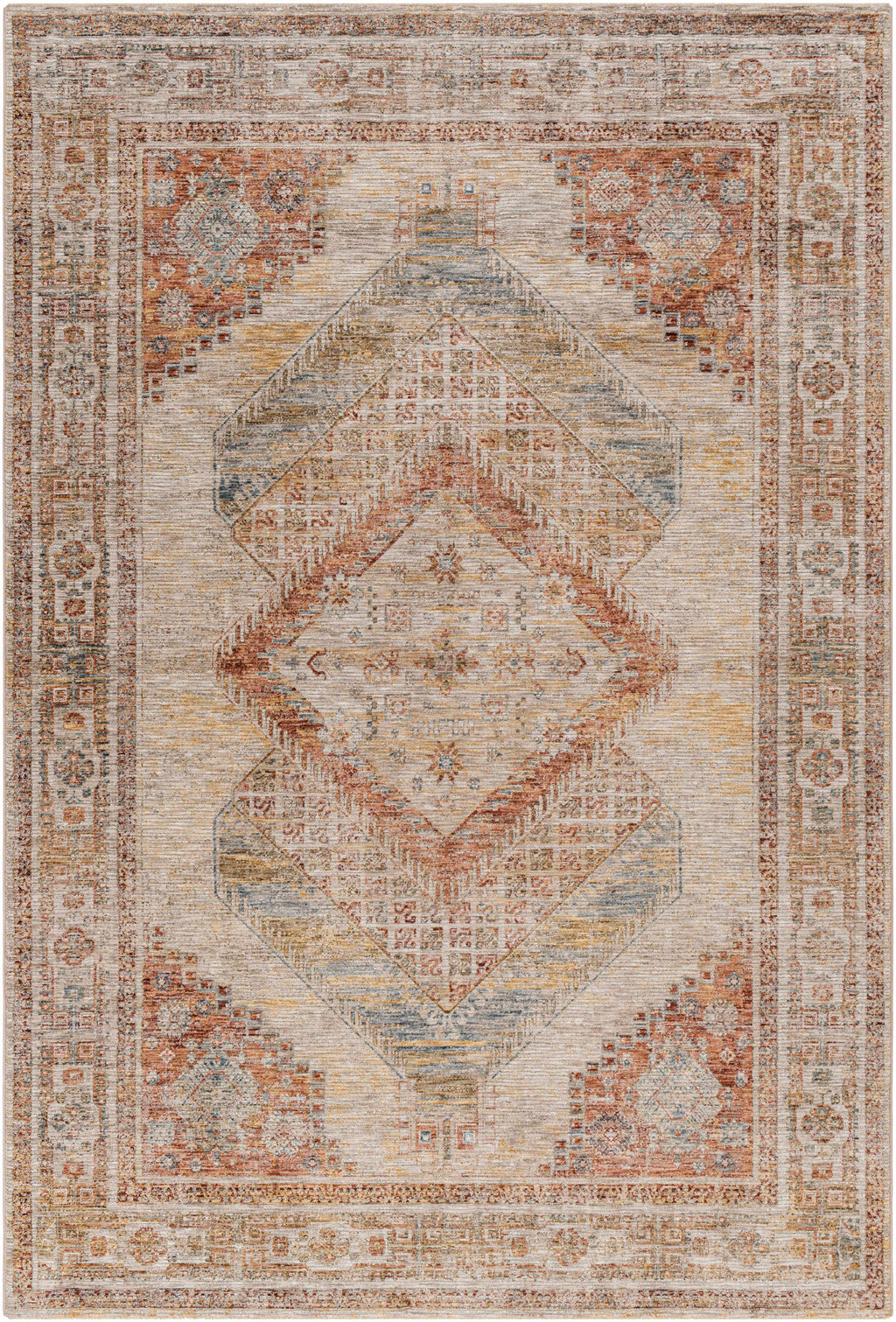 Moya Tan Rich Textured Traditional Rug