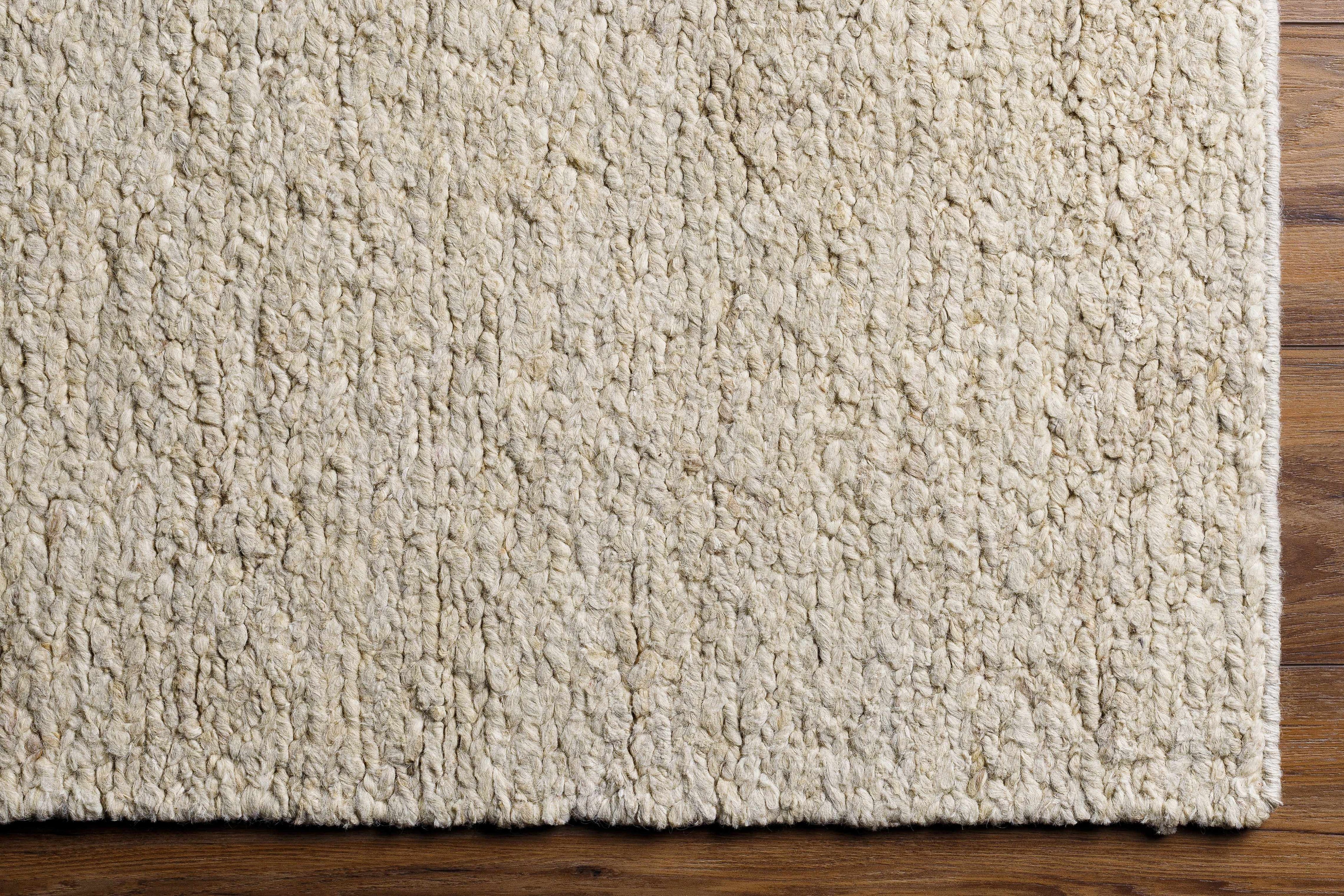 Sera Cream Hand Knotted Wool Area Rug - Clearance