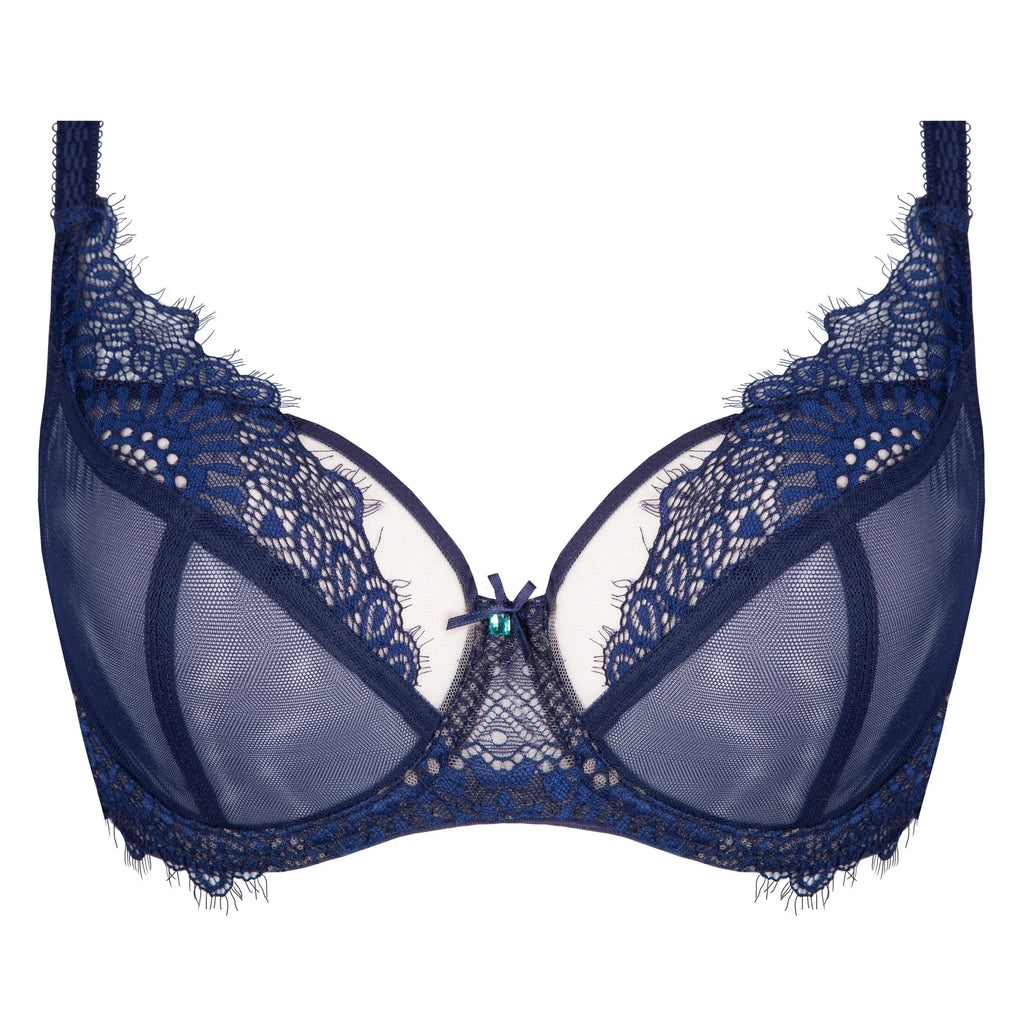 Sheer Lace Soft Cup Underwire Bra Sari