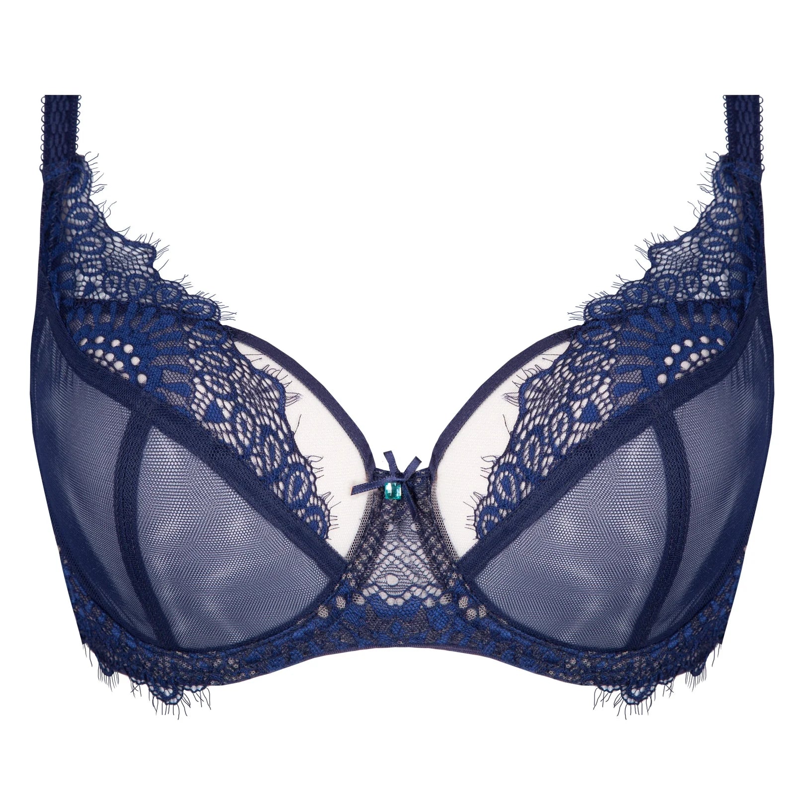 Sheer Lace Soft Cup Underwire Bra Sari