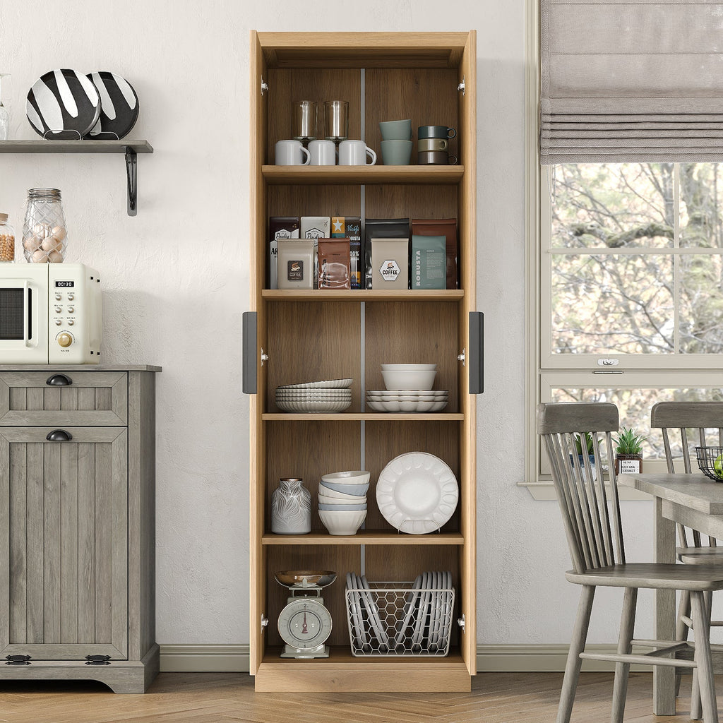 Vektaya US-SC002 71'' Tall Storage Cabinet, 5-Tier Fluted