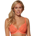 Sheer Lace Plunge Bra Gossard Superboost Neon Coral