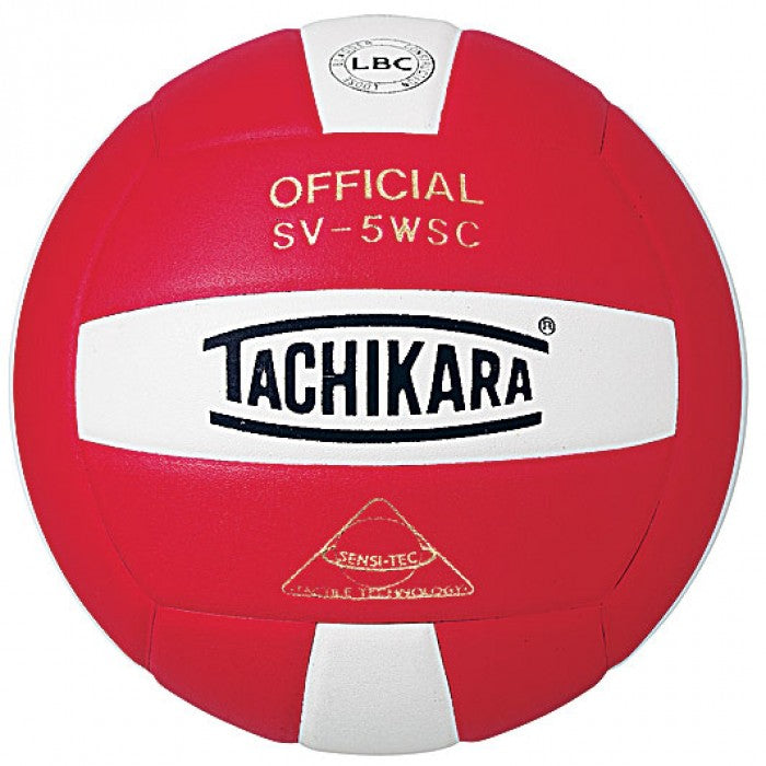 Tachikara SV5-WSC Sensi-Tec Volleyball - Scarlet/White-0