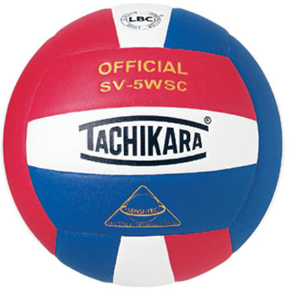 Tachikara SV5-WSC Sensi-Tec Volleyball - Scarlet/White/Royal-0