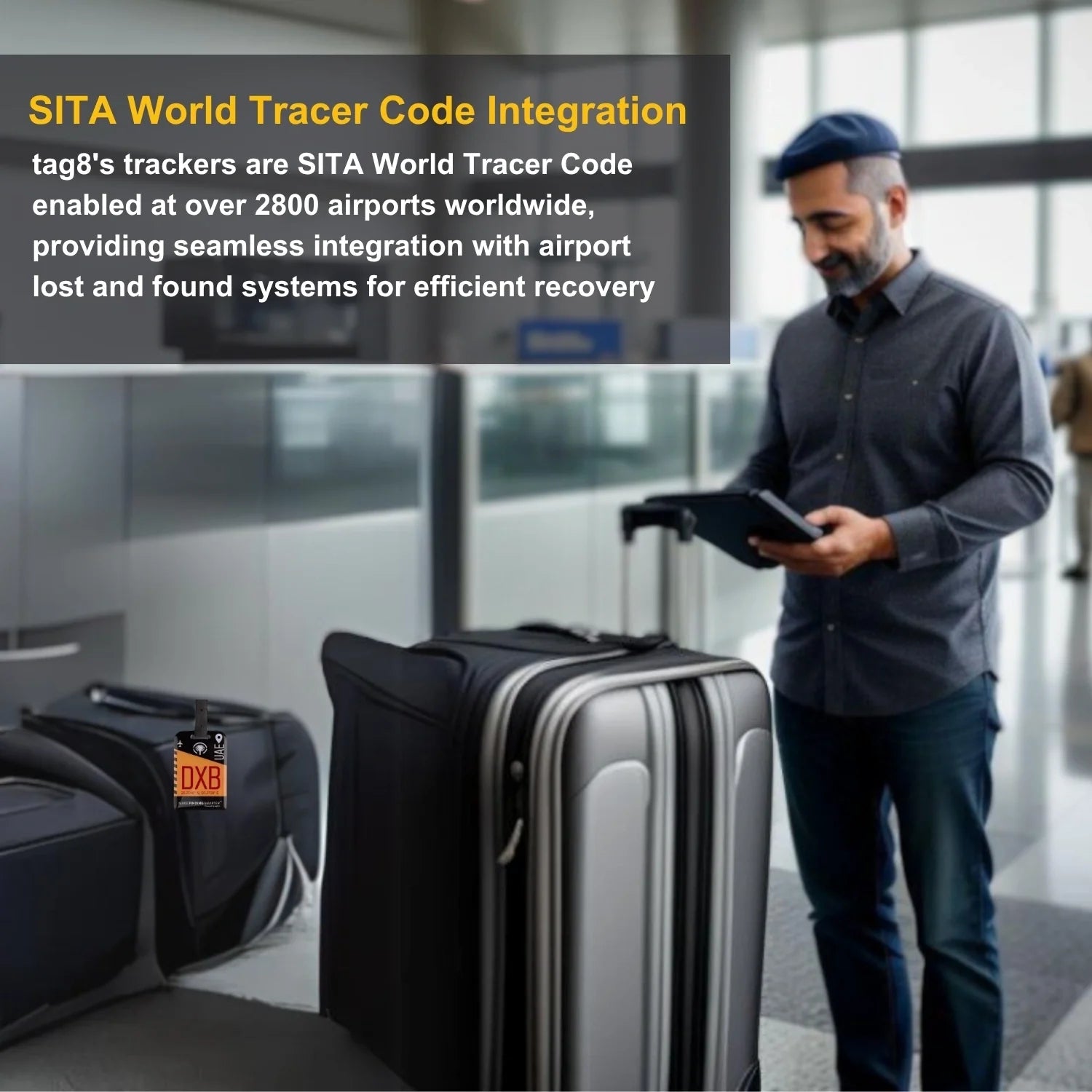 Smart Bag Security Tag - Dubai (DXB)  [Pack 2]