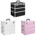 vidaXL Make-up Case Aluminum Cosmetic Bag Beauty Vanity Case Multi Colors