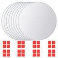 vidaXL Mirror Tiles Mirror Sheets Wall Bathroom Hallway Mirror Glass Round